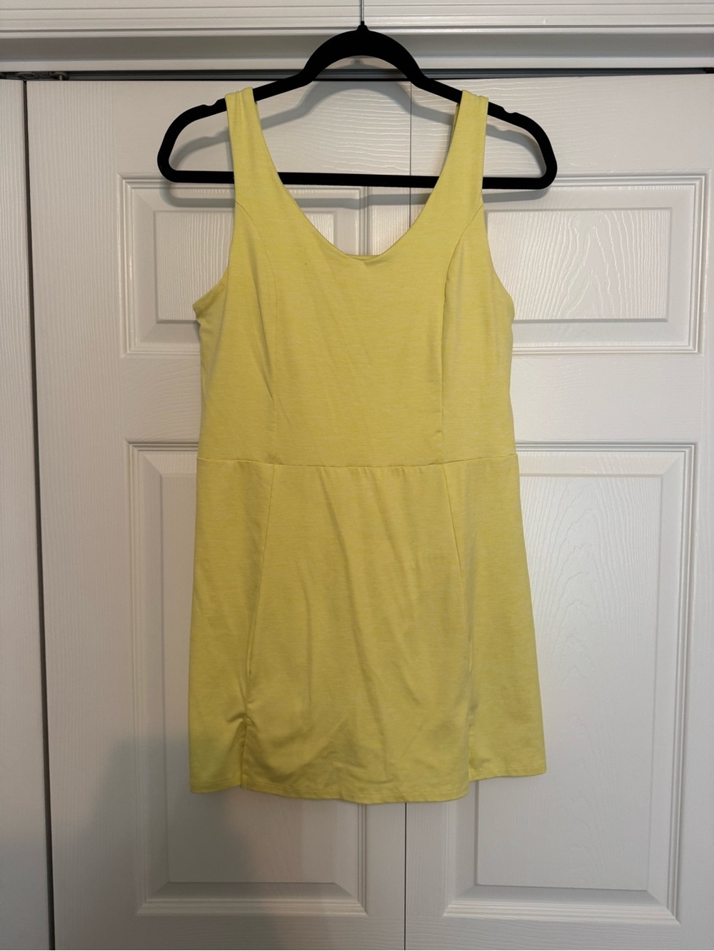 Women’s Sleeveless Yellow athletic Dress with shorts